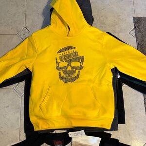 Yellow Skull Graphic Hoodie